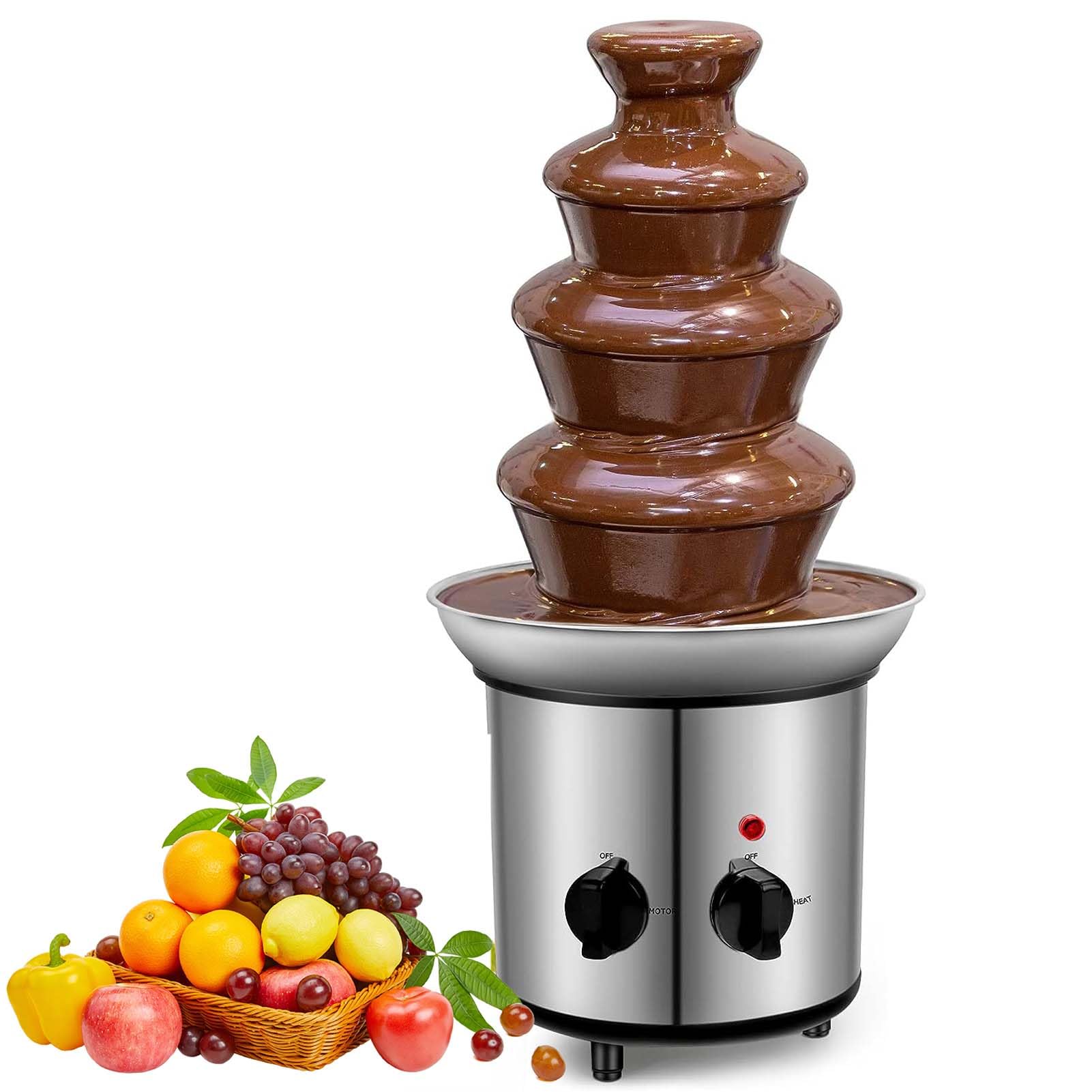 ASerZenith Chocolate Fountain, Electric Commercial Chocolate Fondue Fountain, Suitable For Candy, Butter