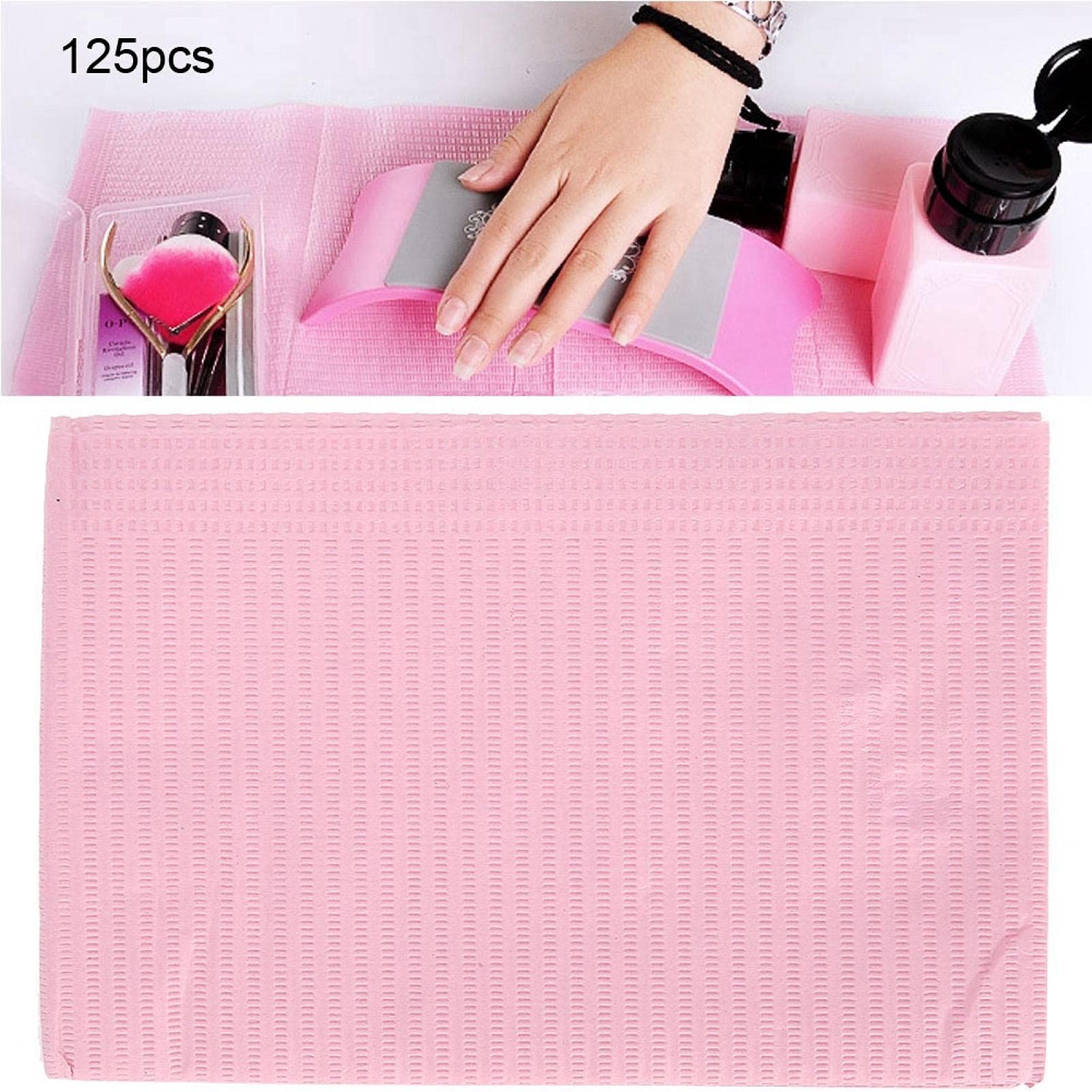 125pcs Tovaglietta Usa e Getta per Nail Art - Impermeabile in Carta da Salone, Protezione per Scrivania - per Casa, Ufficio, Salone per Unghie