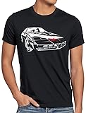 style3 K.I.T.T. Camiseta para Hombre T-Shirt Fotocalco Azul Michael Knight 2000 Black Rider L Negro