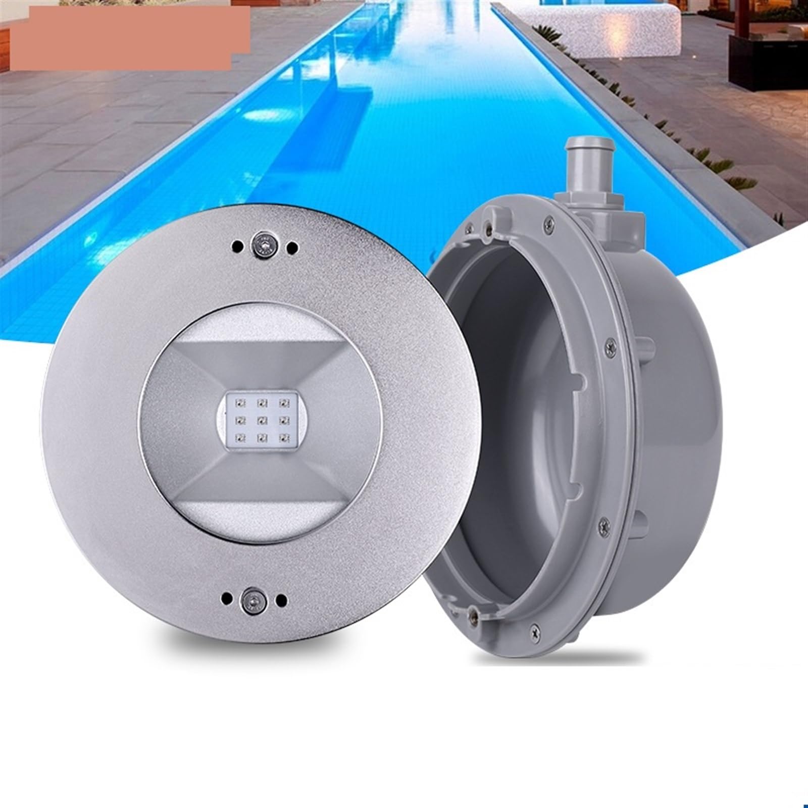 EDEDE Luci Piscina, Luci a LED Luci incorporate subacquee Luci for Piscina in Acciaio Inossidabile Luci subacquee ad Alta Potenza Piscina paesaggistica(White,45W)