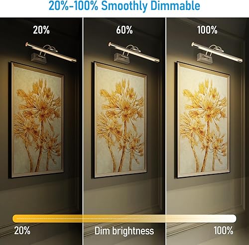 Miniatura 3 de LEONLITE 3CCT - Luz LED para imagen lámparas de arte giratorias regulables de metal completo 1575 pulgadas CRI90 2700K3000K4000K seleccionables