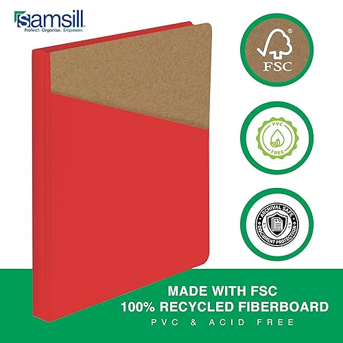 Vista 519 de Samsill Carpeta duradera de 1.5 pulgadas, fabricada en los Estados Unidos, carpeta de anillos en D, carpeta transparente personalizable, color Negro