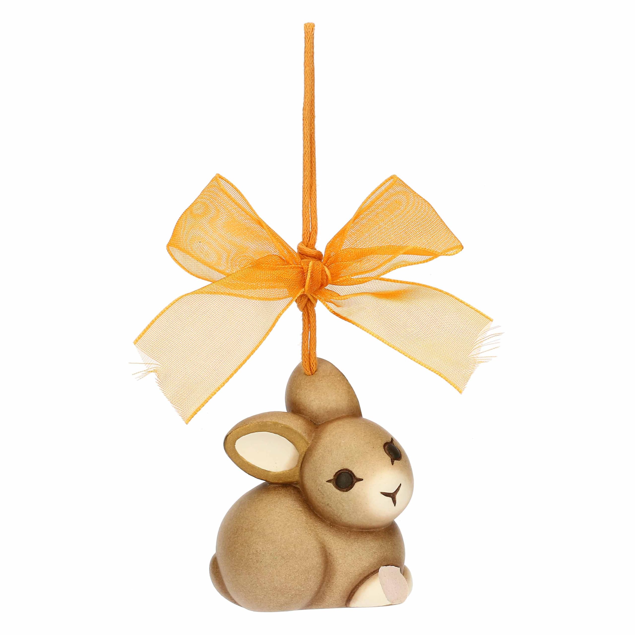 THUN Roger Bunny Decoration, Ceramic, Spring Garden Collection, 4.3 x 3.2 x 4.8 cm