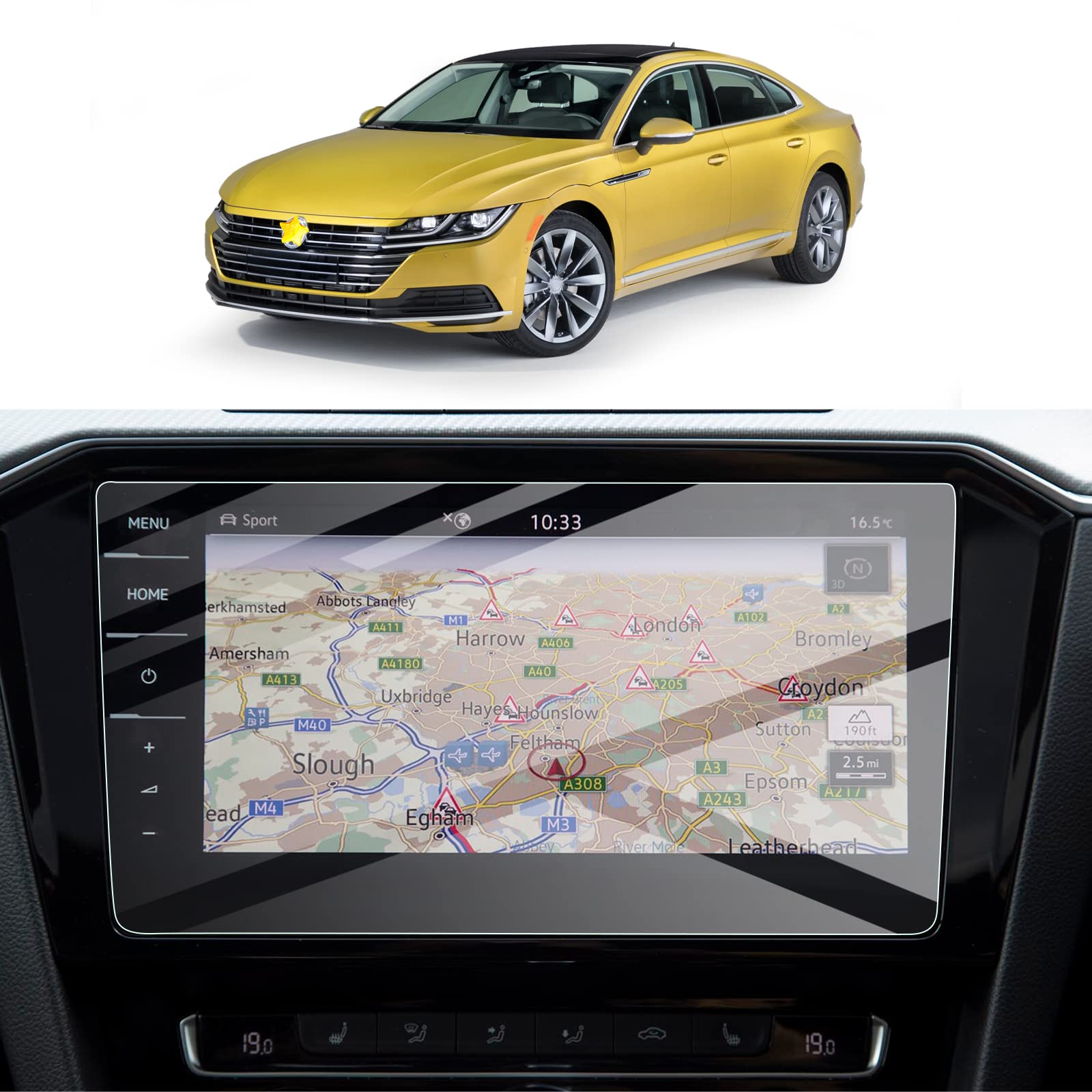 SKTU Displayschutzfolie Kompatibel Mit Audi A6 / A7 / Q8 2019-2023 2024