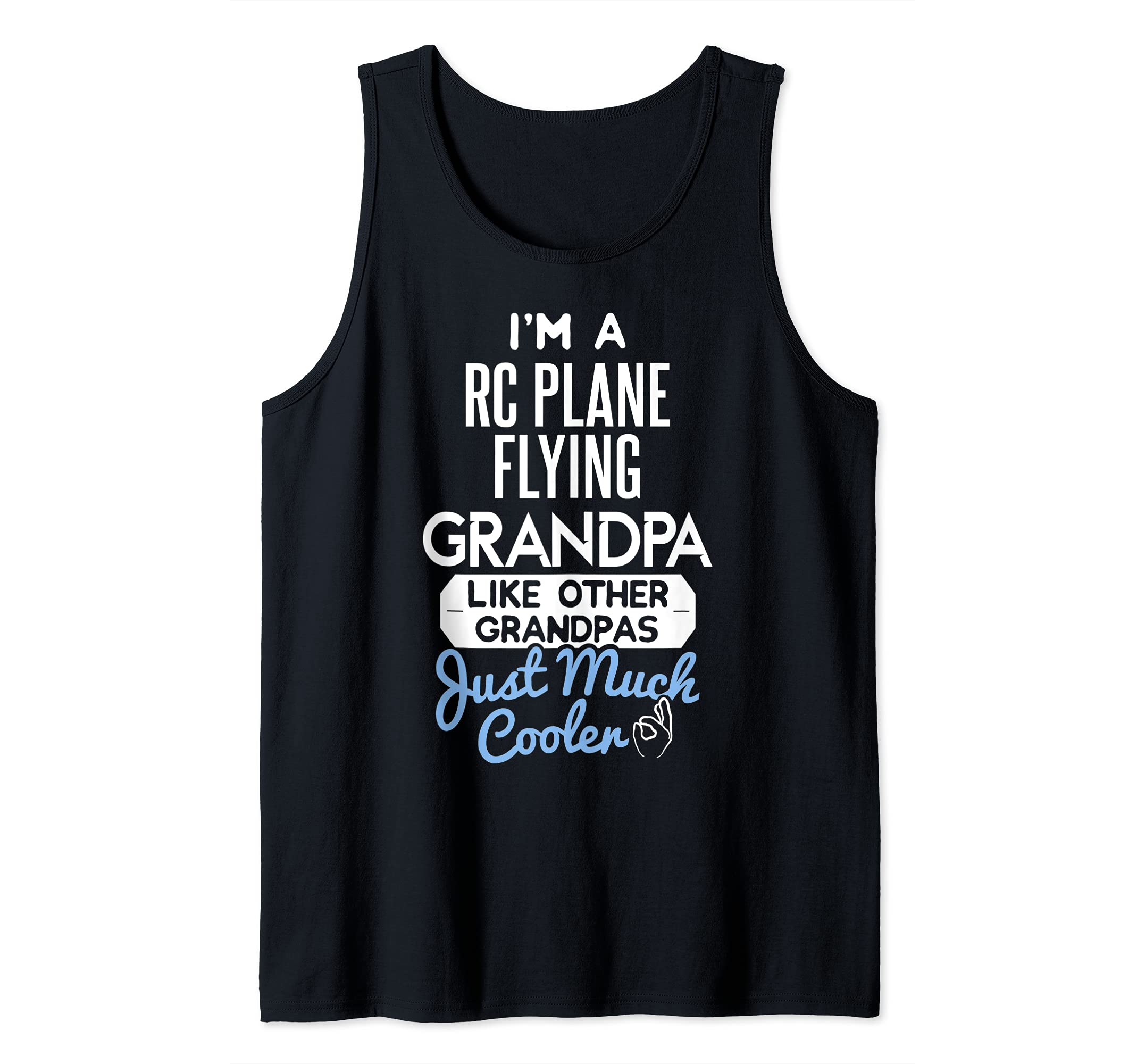 Cool Fathers Day Design RC Plane Flying Grandpa Tank Top