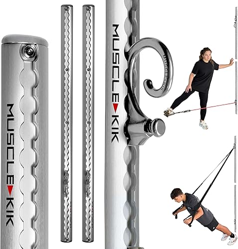 Aluminum Wall-Mounted Anchor Fitness System - Adjustable, Multi-Functional, Space Saving Home Gym Solution for Strength Training, Workout Goals