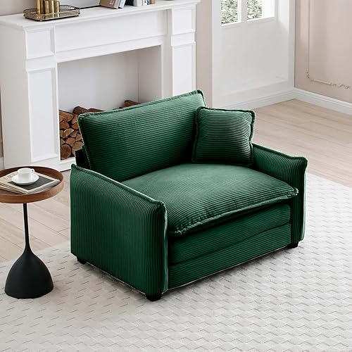 Miniatura 90 de Sofá gris de gran tamaño con una sola nube, sofás seccionales grandes de acento moderno para sala de estar, sofá modular de tela de chenilla, juego