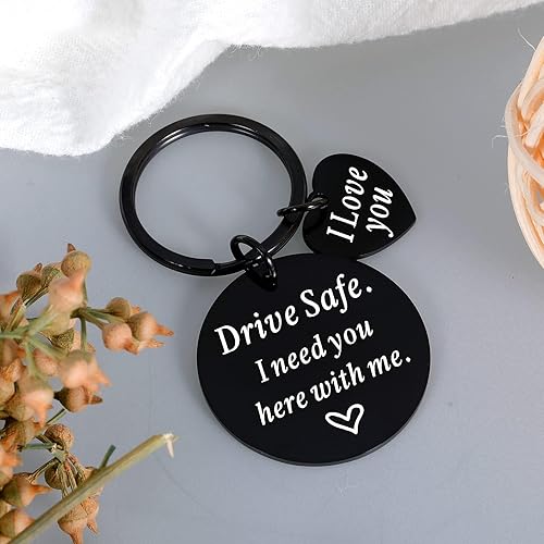 Miniatura 2 de Regalos para novio de novia, marido, regalo de cumpleaños de esposa, hombres, mujeres, amigos, llavero seguro para conducir, regalo para pareja,