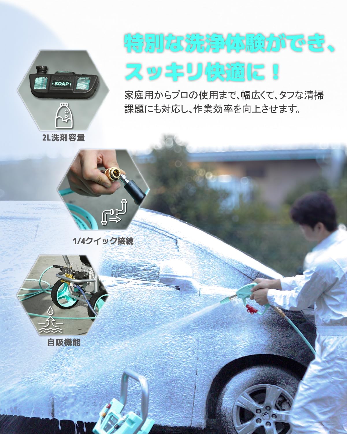 Amazon | Kareyou（カレヨー）高圧洗浄機エンジン式 エンジ 付き高圧