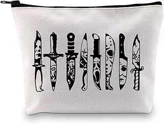 GJTIM Horror Character Knife Inspired Gift Horror Movie Merchandise Horror Squad Cosmetic Bag Scary Movie Lover Zipper Pouch (Horror Knife CA)