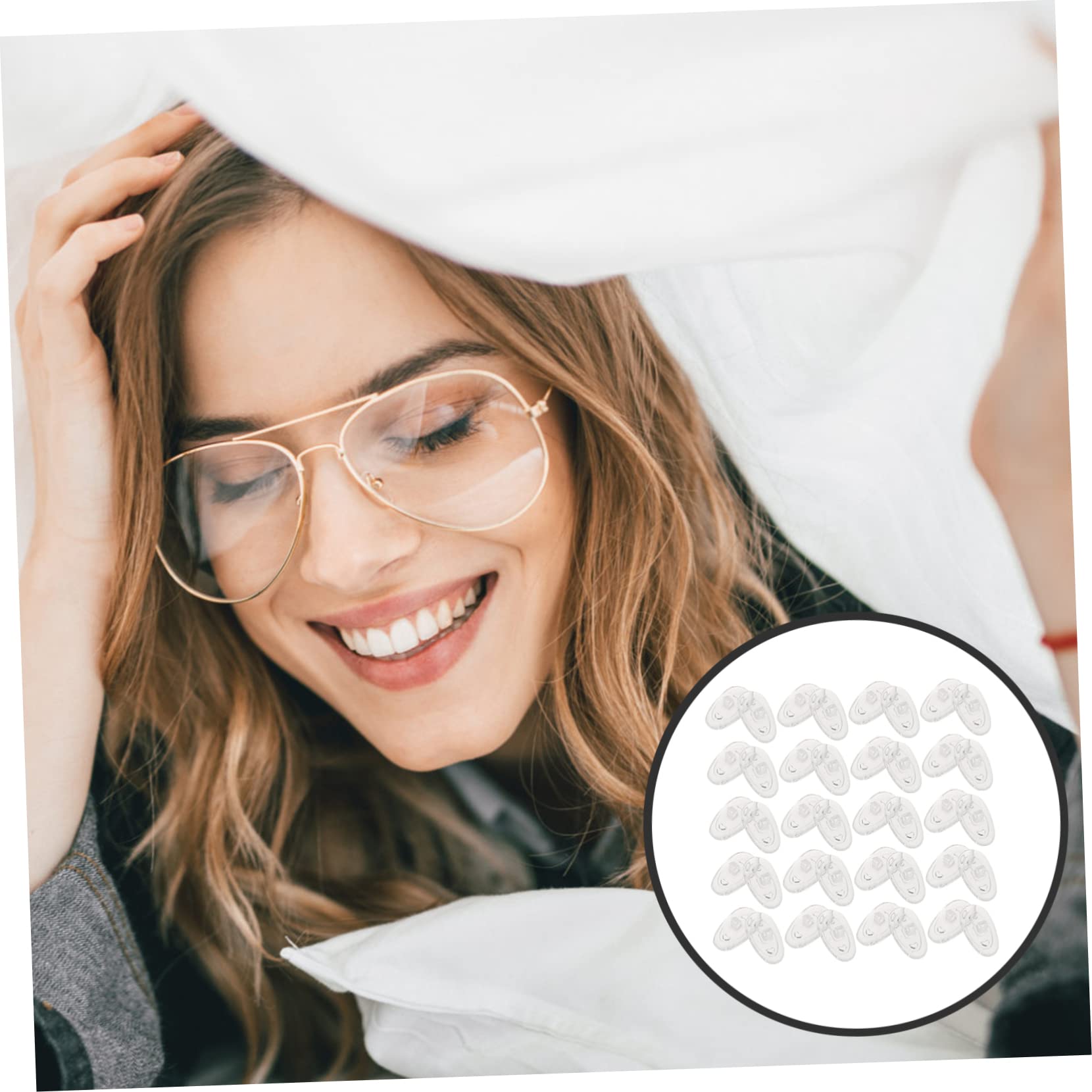 Ipetboom 50pièces Coussinet De Nez Antidérapant pour Lunettes De Plaquettes pour Lunettes Accessoires Pratiques pour Confort Stabilité des Montures