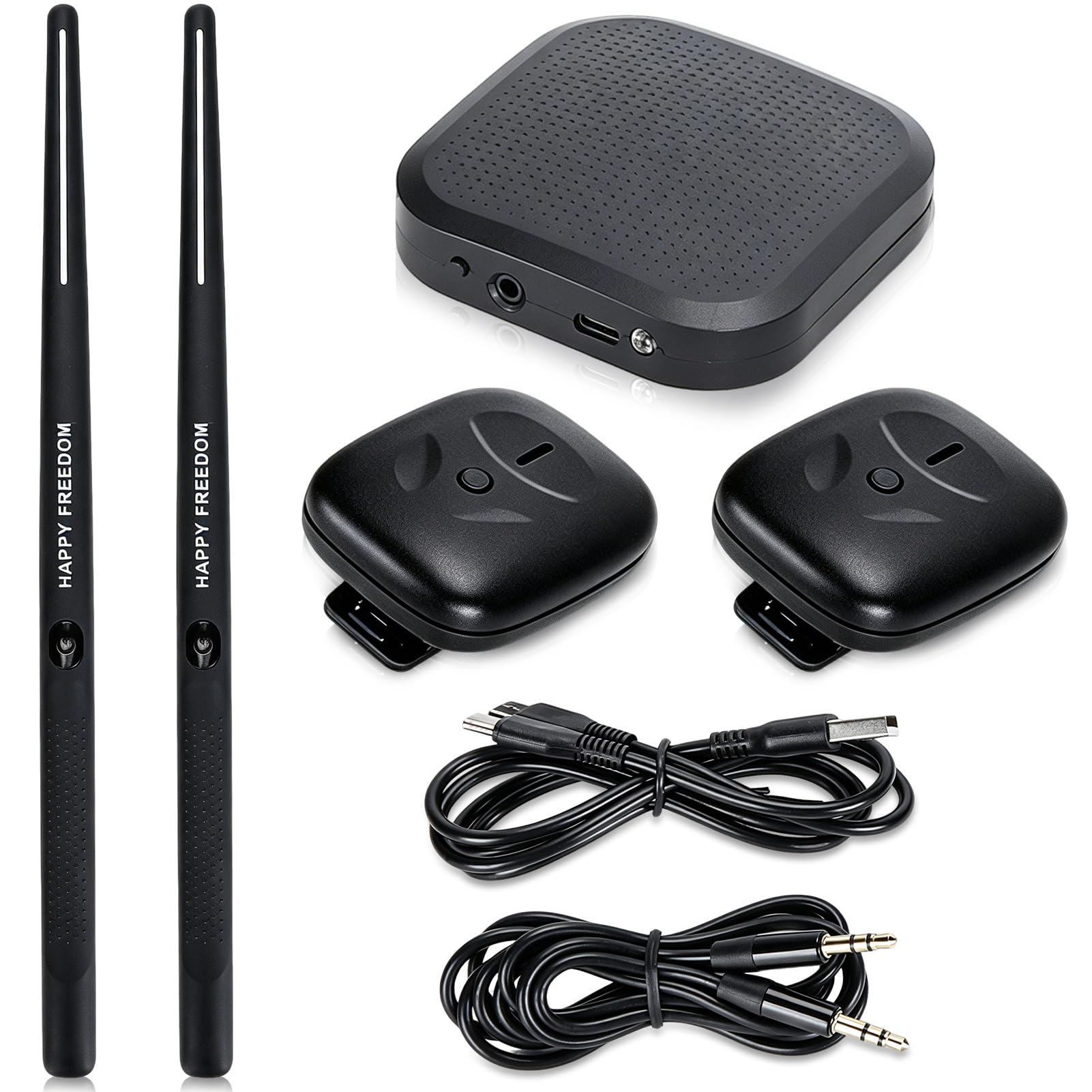 Set di batteria elettronica virtuale, bacchette ad aria interattive intelligenti portatili Batteria Bacchette digitali con rilevamento del movimento 3D per principianti Bambini