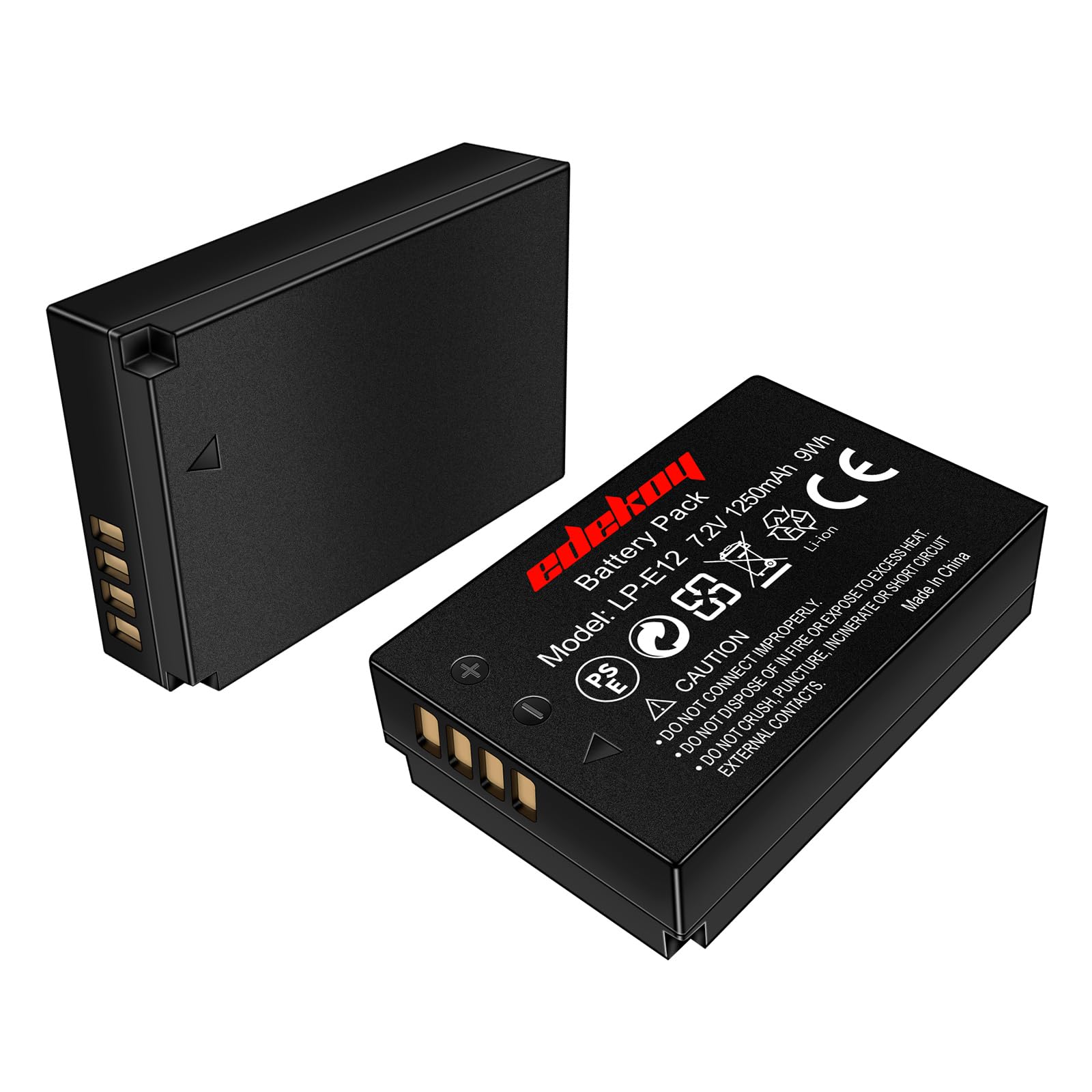 Batería LP-E12 compatible con Canon M50 de 1250 mAh repuesto de cámaras fotográficas 8