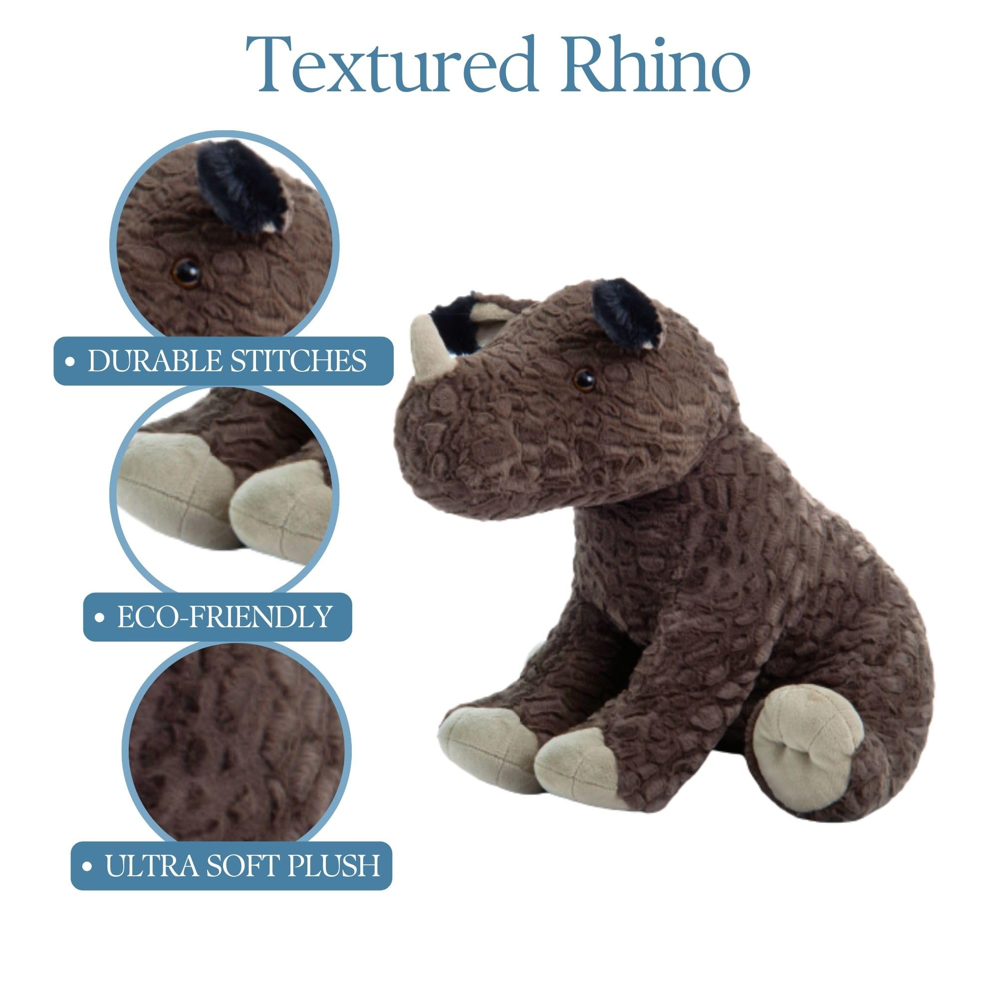 Amazon.co.jp: The Petting Zoo Rhino ぬいぐるみ 子供用 野生動物園