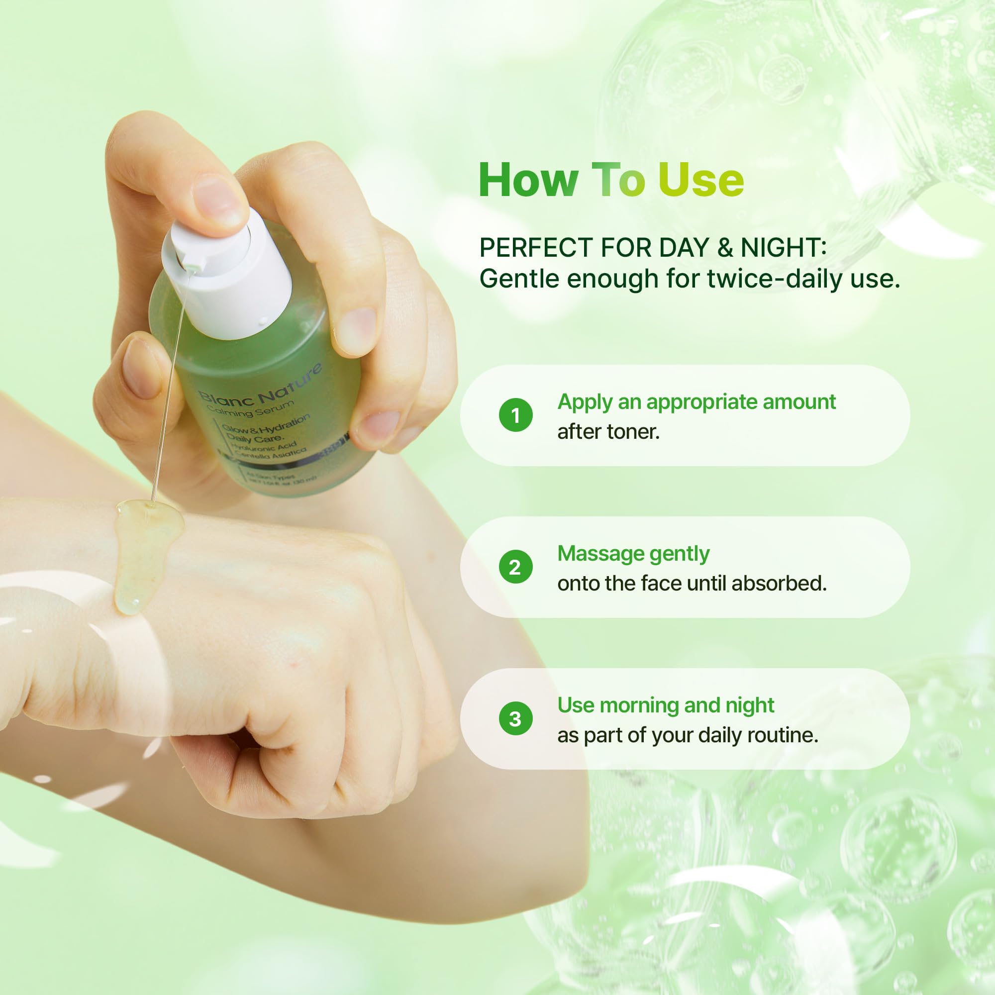 Calming Hydrating Serum with Hyaluronic Acid, Centella Asiatica & Panthenol