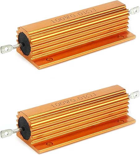 Miniatura 3 de Dahszhi Dahszhi 100W 2 Ohm Aluminio Power Metal Shell Case Wirewound Resistor 2pcs