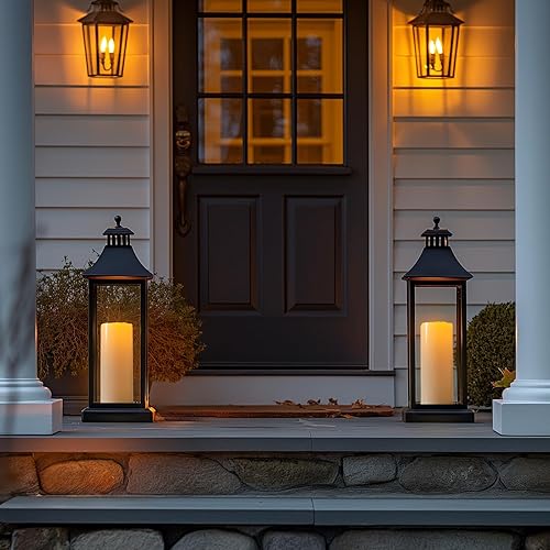 Miniatura 3 de Amagic Velas impermeables para exteriores de 10 x 4 pulgadas con control remoto, velas grandes sin llama con temporizador, no se derriten, de larga