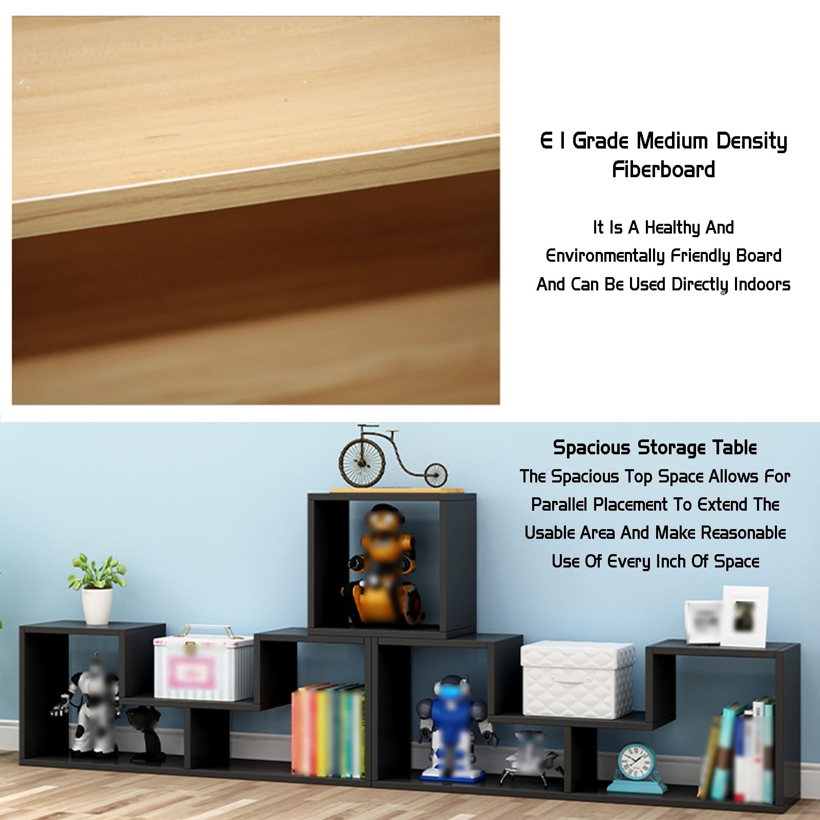 Amazon｜DIYクリエイティブ本棚、床置き本棚、自立型ジオメトリ収納