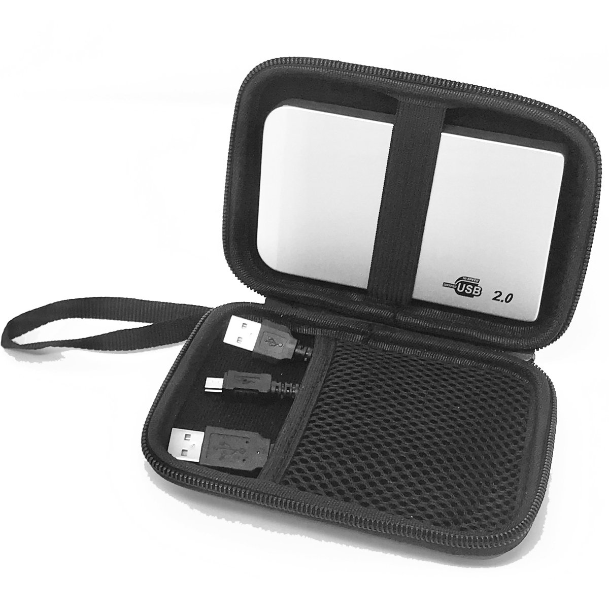 LUPO Shockproof Hard Disk Drive Case - 2.5 Inch HDD SSD EVA Carrying Pouch