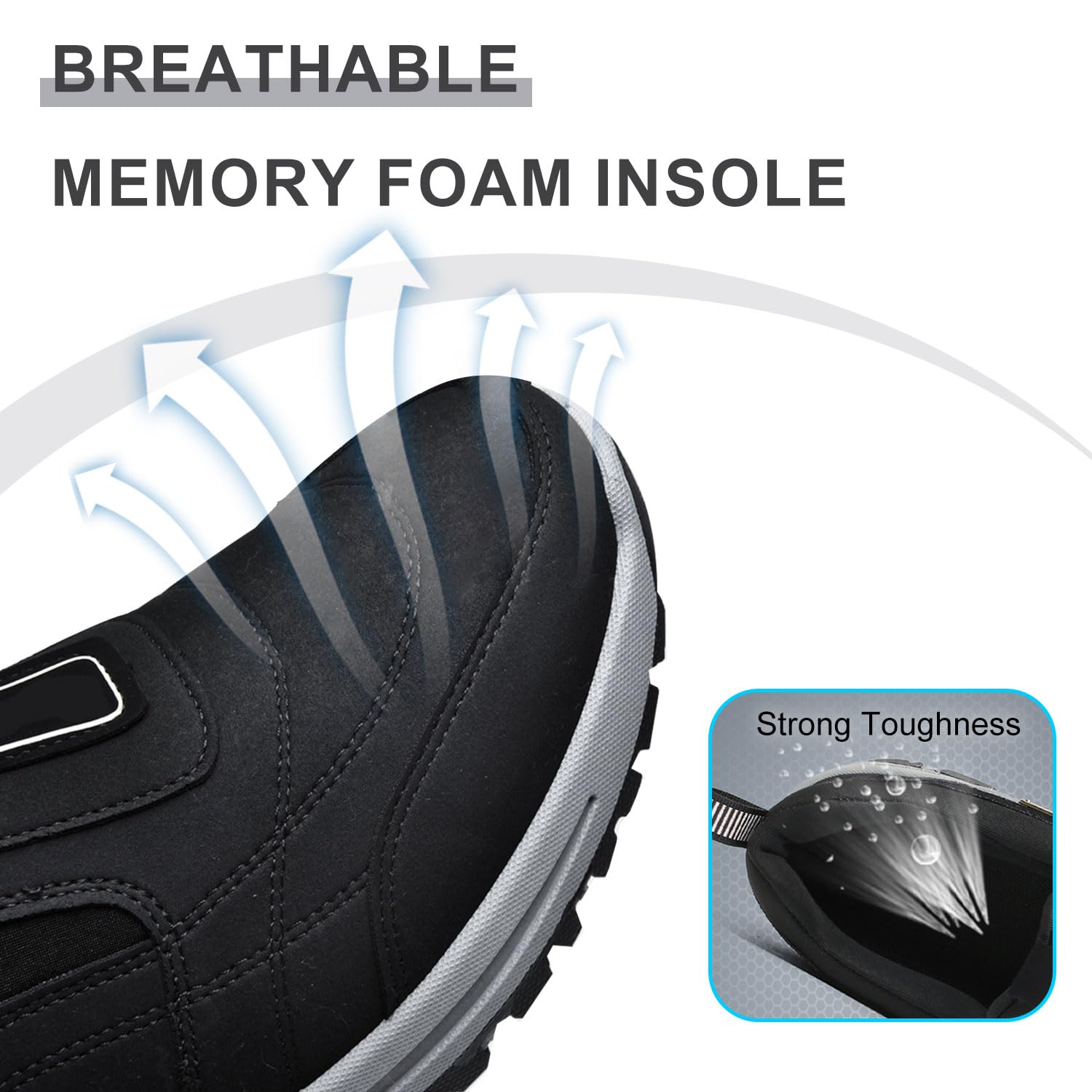 Scarpe da Palestra Uomo Scarpe Ortopediche Donna Scarpe Comode per Camminare Scarpe da Passeggio per Diabetici Scarpe Trekking Uomo Casual Camminate All'aperto,Grigio,42/260mm