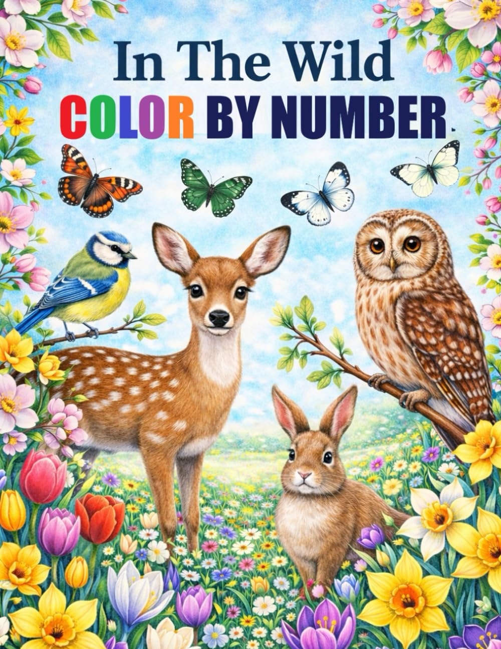 In The Wild Color By Number: Color By Numbers For Adults, Seniors, Teens & Kids | Animals, Flowers, Landscapes and More