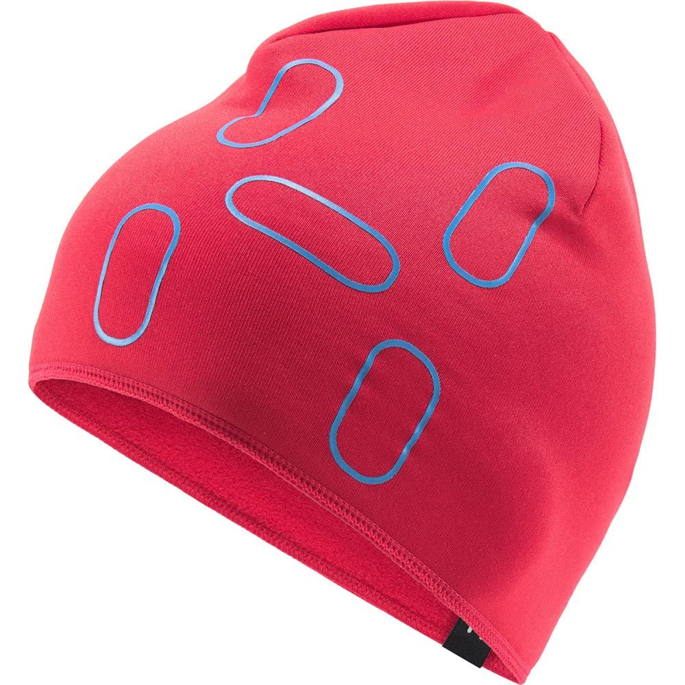 HAGLOFS 605138_4RX Fanatic Print Beanie Hat Unisex Scarlet RED/Nordic Blue Size M/L
