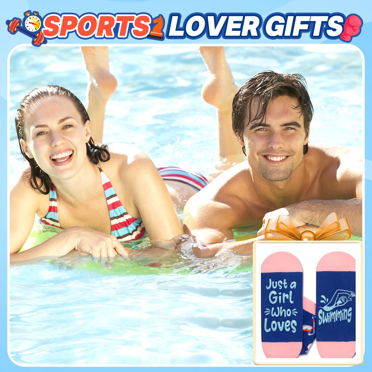 Zmart Funny Socks - Cheerleader Tennis Swimming Hiking Running Gifts for Girls