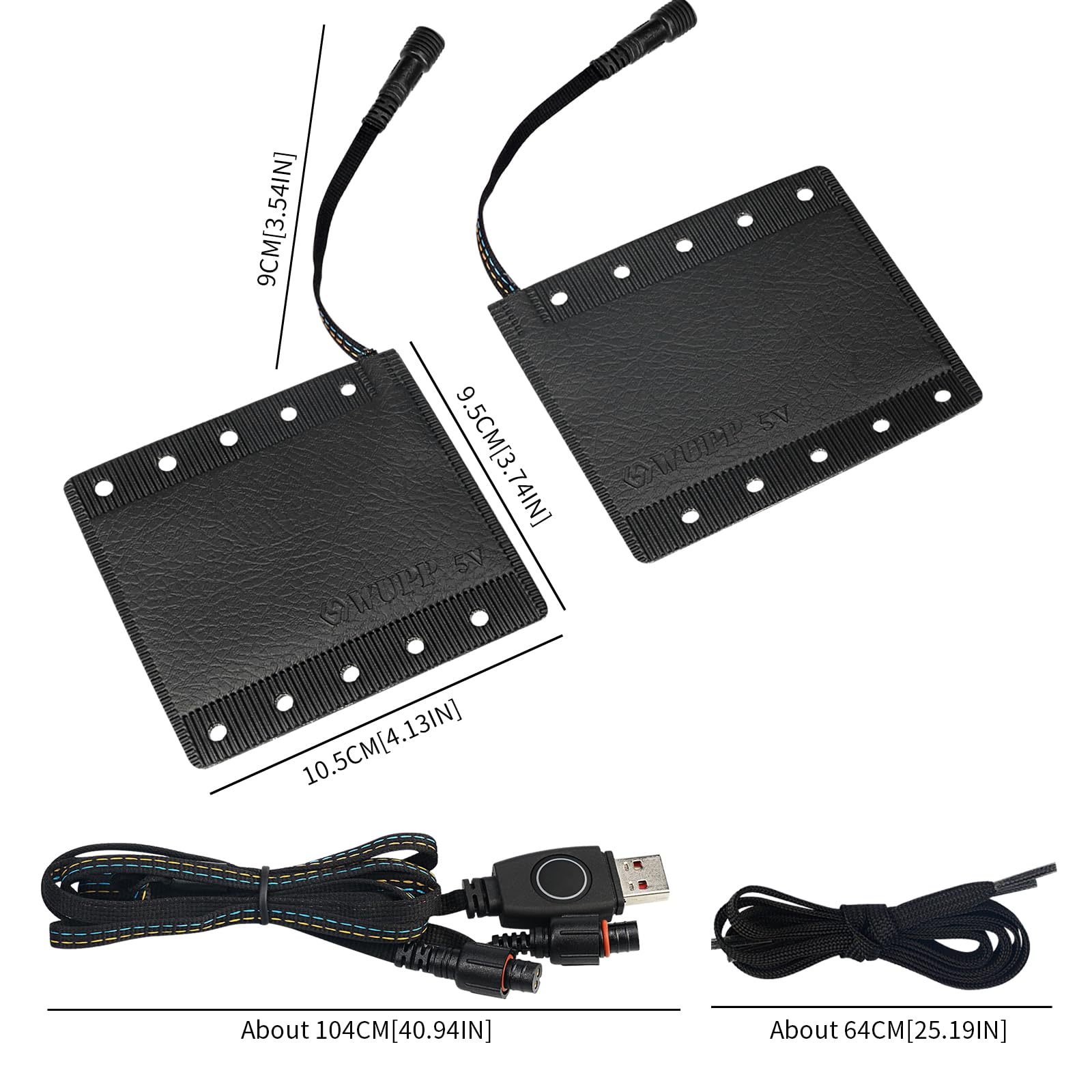 Ogrzewane uchwyty kierownicy motocyklowej USB 5 V z 3-poziomową regulacją temperatury, antypoślizgowe ogrzewacze rąk z PCW, z wodoodpornym przełącznikiem, paskami, Plug-and-Play, do motocykli
