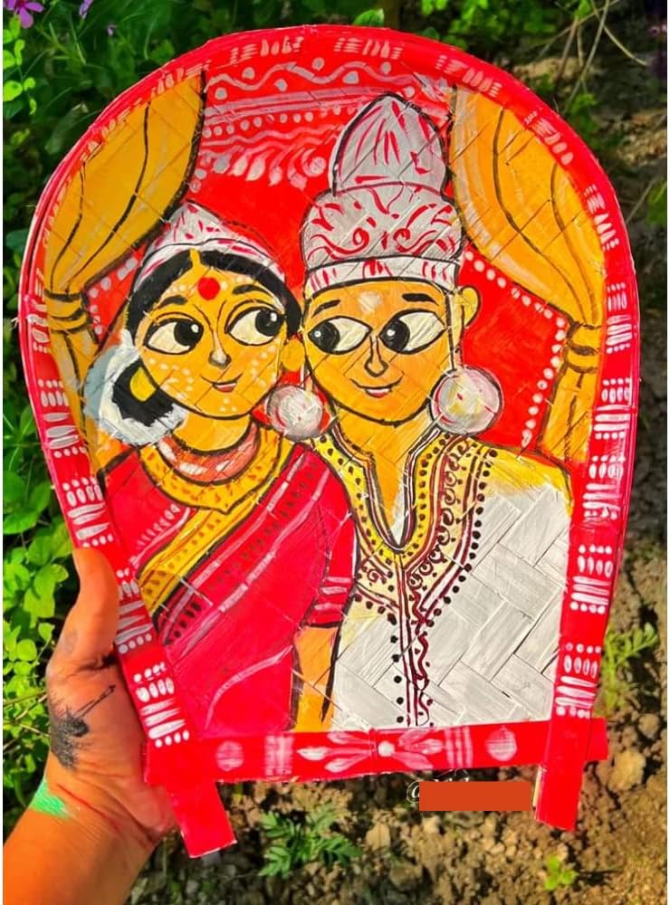 PujaDukaan Designer Boron Kulo Large Size BOR BOU Art for Bengali Wedding