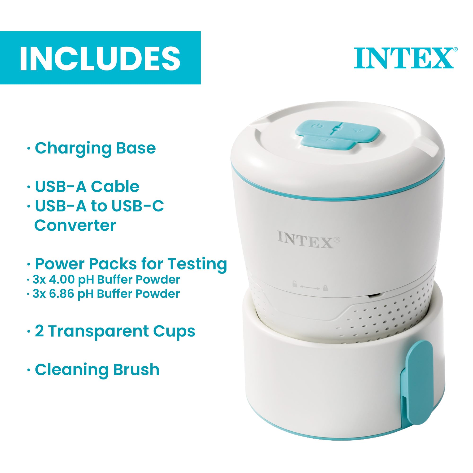 INTEX 28607E Testeur d'eau pour piscine et spa Système de surveillance