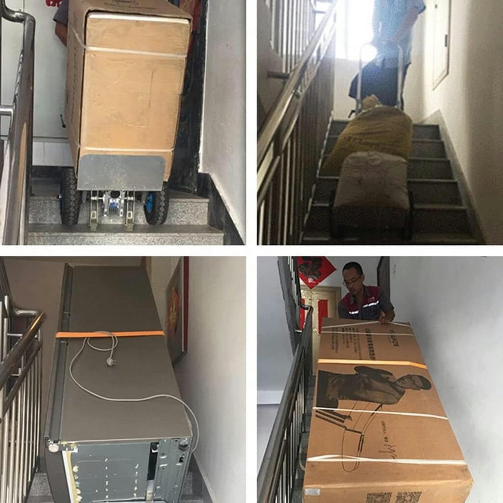 Carrello Elettrico a Mano saliscale Elettrico Carrello Elettrico per Scale, Carrello Elettrico per lavori Pesanti Che Fa Risparmiare Fatica e Sale e scende Le Scale con Un carico di 200 kg~/