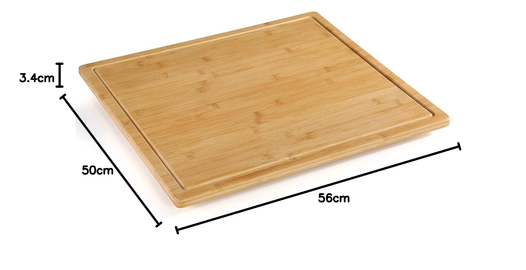 Zassenhaus Tabla de cortar de bambú, 56 x 50 cm