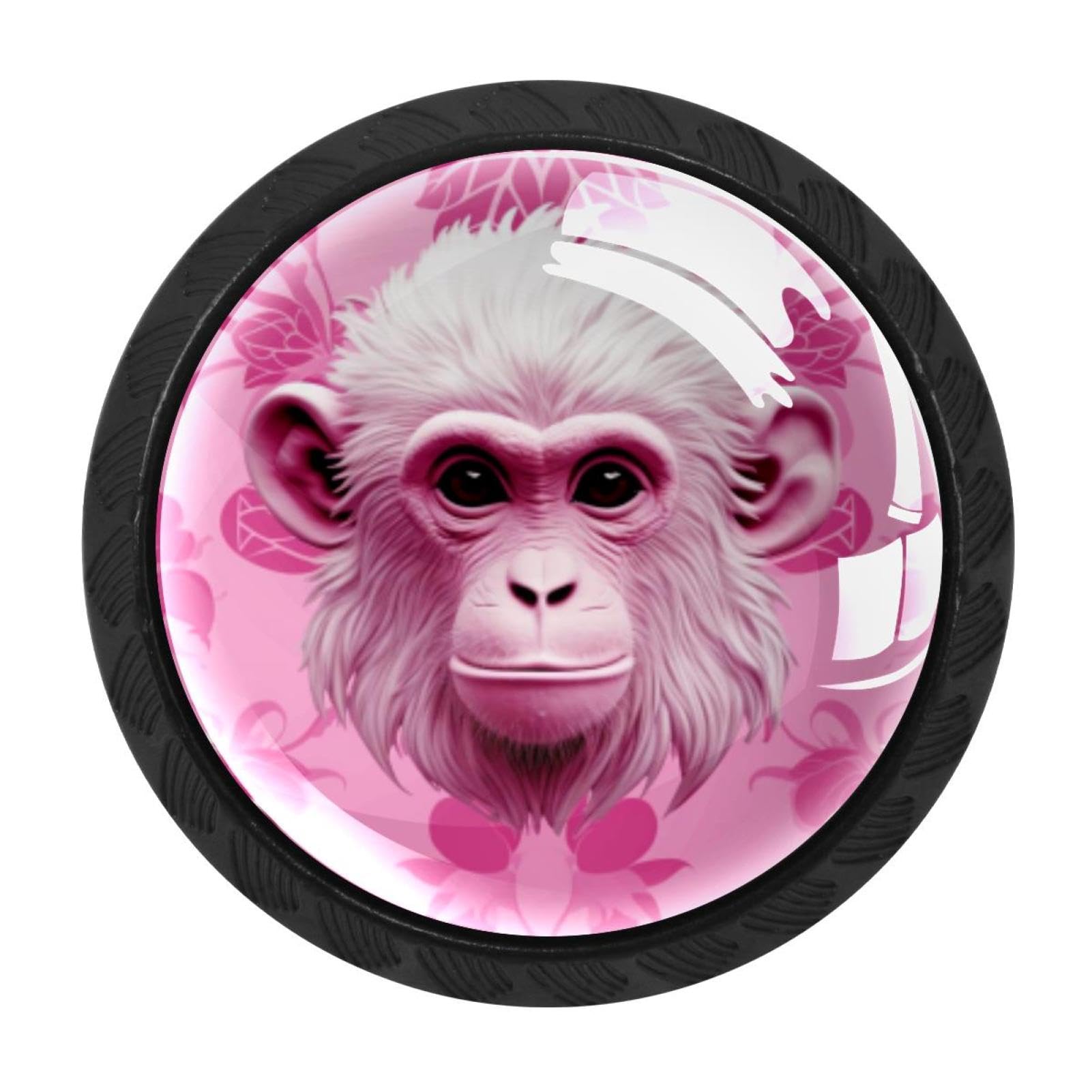 Chenzzzz Multicolored 18 4 Pieces Pink Monkey Orangutan Kitchen Cabinet Knobs Drawer Knobs Dresser Knobs Black Knobs Drawer Pulls Dresser Drawer Handles Knobs For Dresser Drawers