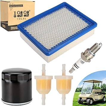 10L0L Golf Cart Tune Up Kit for Club Car DS 1992-up Gas Carts with FE290 FE350 Engines, Air Oil Fuel Filter 1015426, 1016467 41016467, 1013684 1014522 102003201, Spark Plug