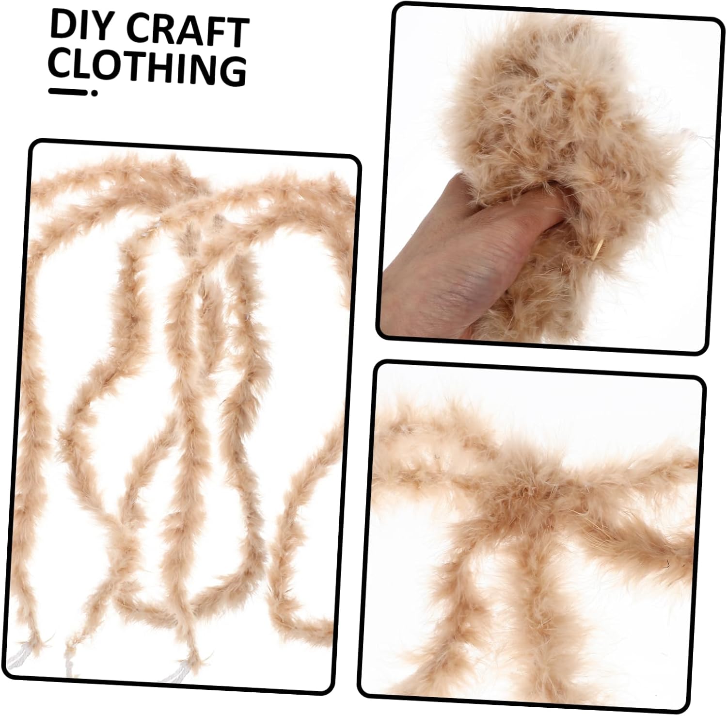 GALPADA 10pcs Plume Boa Decorative Craft for Parties Costumes and Masquerades Lightweight Natural Turkey Fluffy Accents for Creative Projects