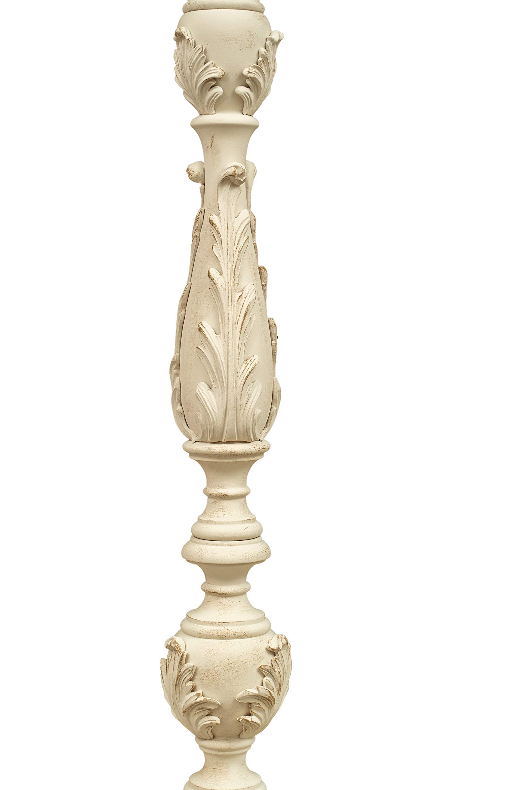 Biscottini candeliere legno 150x30x30 cm | Portacandele legno | Candelabro bianco Made in Italy | Candelabri Shabby | Candelabro da terra