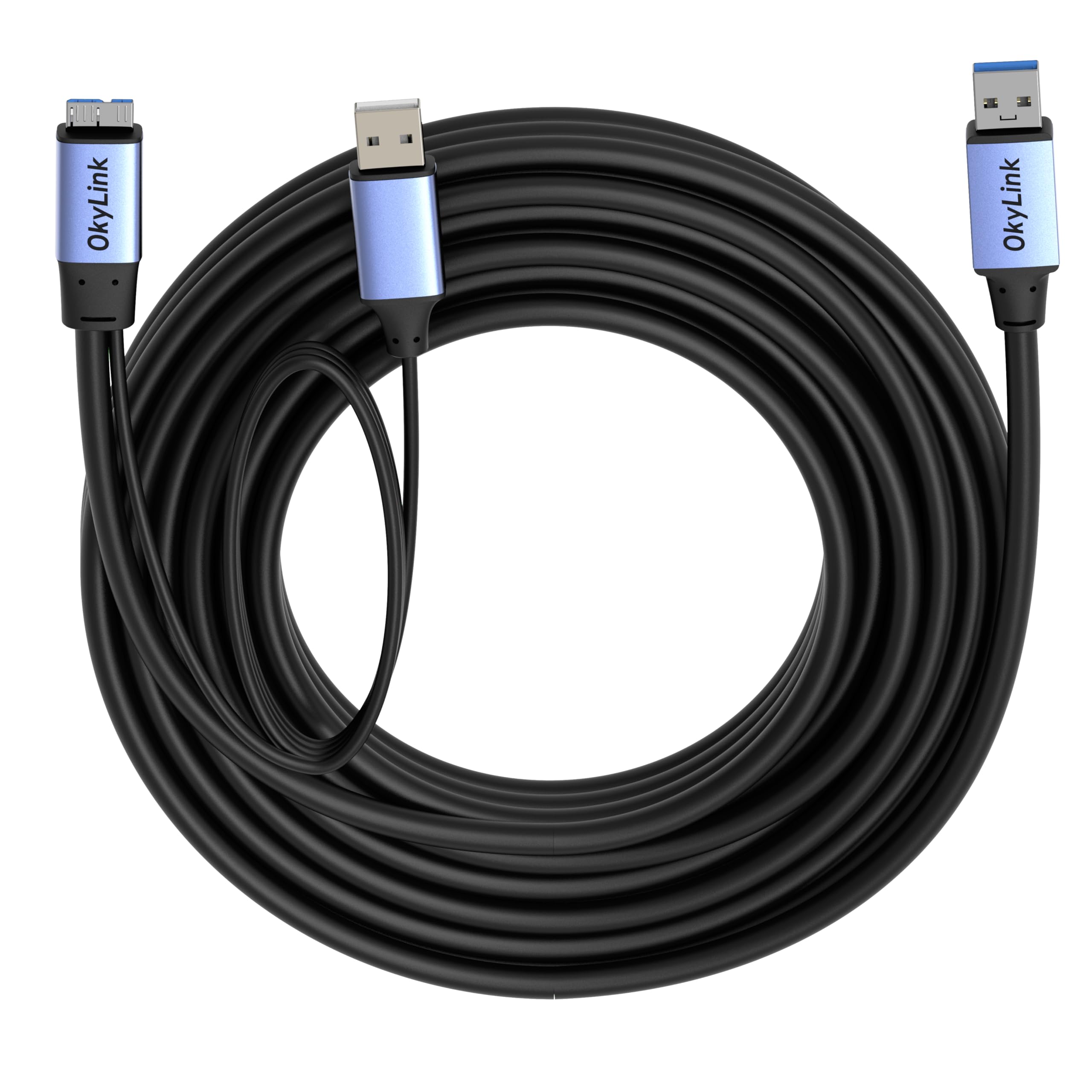 OkyLink Cavo attivo USB3.0/3.2 Gen 1 USB-A a Micro-B 5 Gbps, 8 m