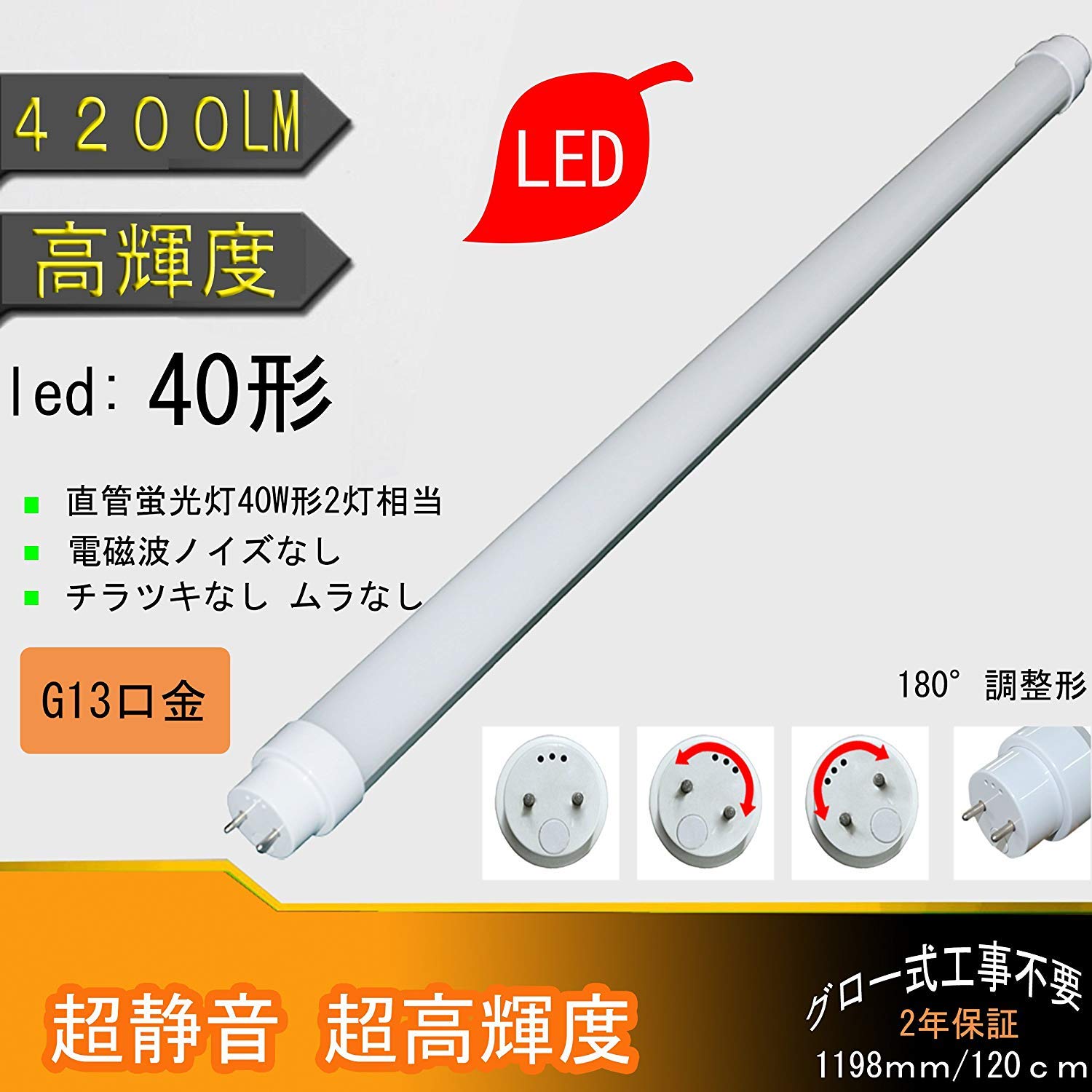 Amazon.co.jp: 40W形直管蛍光灯 40w→30wへ省エネ・高輝度ledランプ