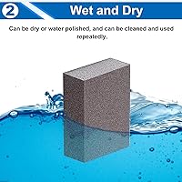 Vista 3 de smseace Paquete de 12 bloques de lijado de grano 60, 80, 120, 180, 220, para paneles de yeso, papel de lijado para muebles de madera, paneles