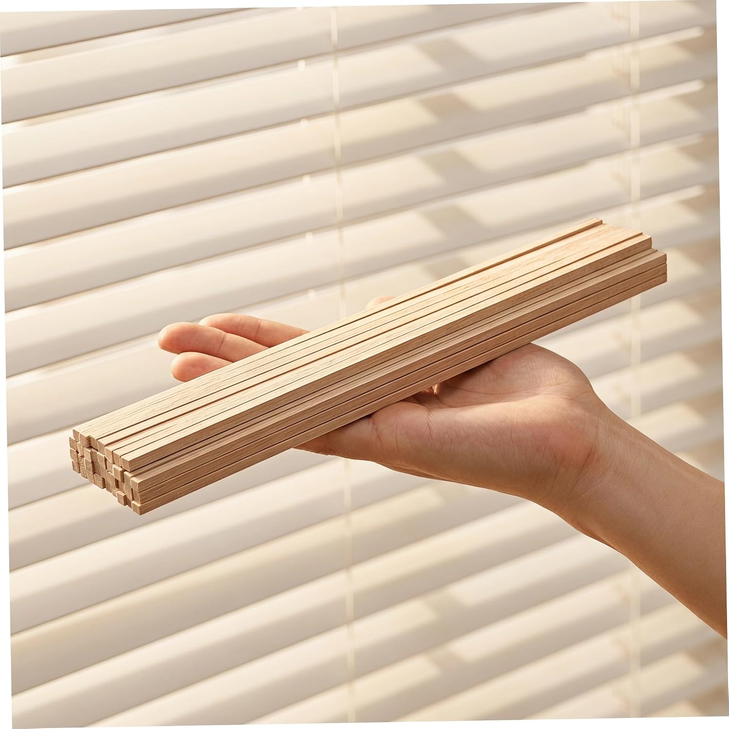 70pcs Square Balsa Wood Sticks for Model Building and Crafts