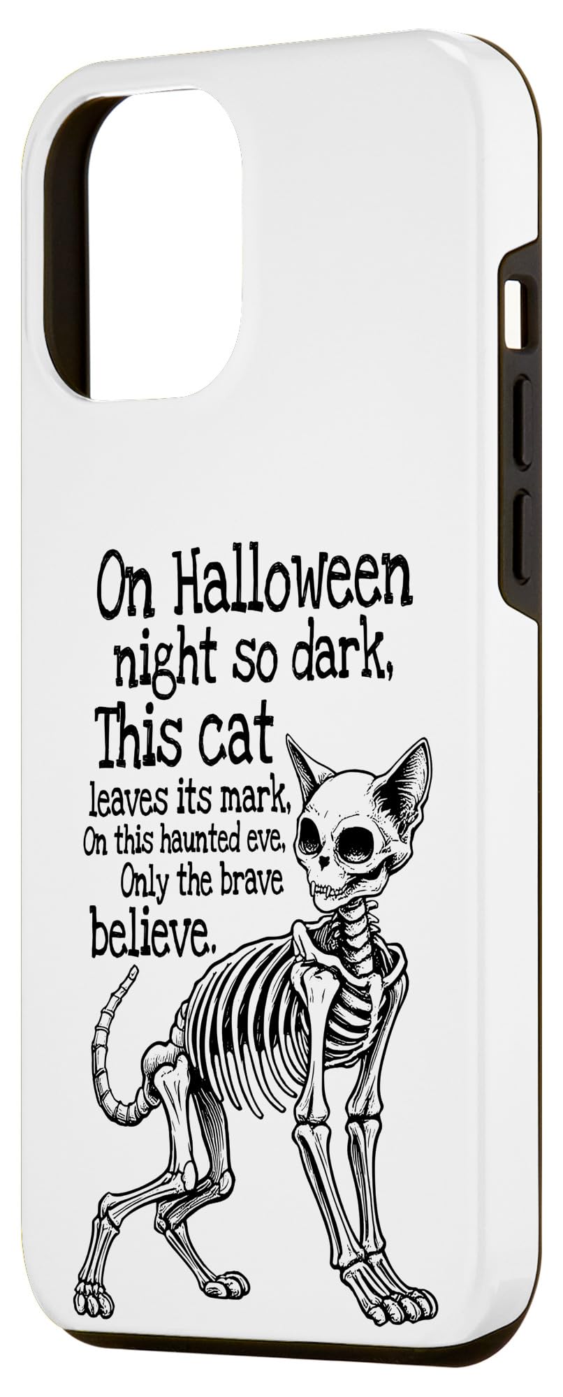 iPhone 14 Plus Cat Skeleton Spooky Halloween Night Poem Skeletal Cats Skull Case - Image 2