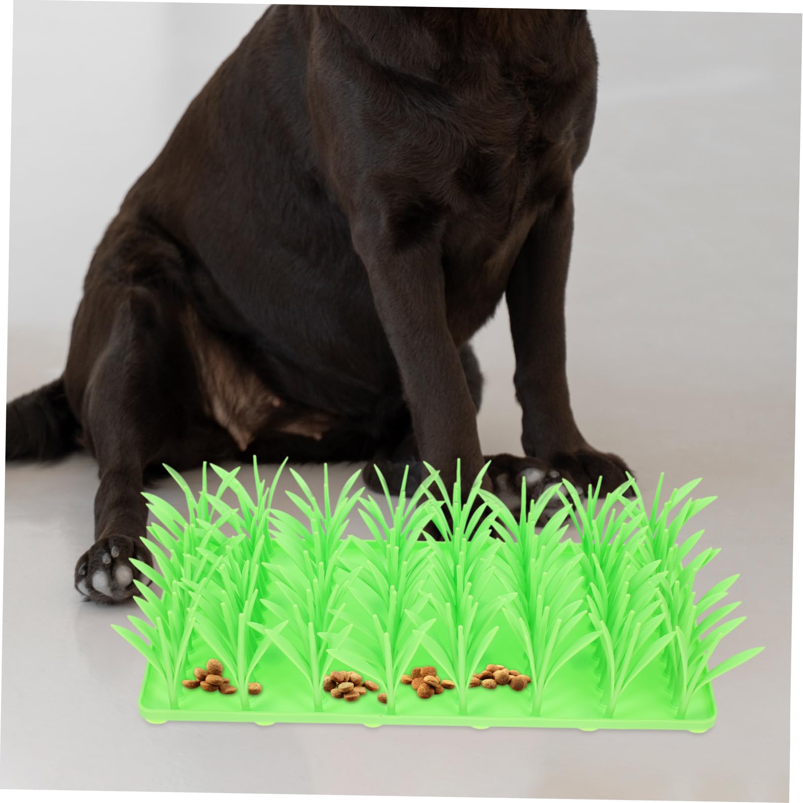Silikon Slow Feeding Matte mit Grasmotiv für Katzen, Lichtgrün