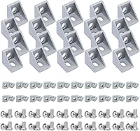 Vista 8 de 8 unids 2020 extrusión de aluminio ranura T soporte de esquina serie 20 hardware extruido 3 vías Tri conector con tornillo de ajuste para 20/20 2040