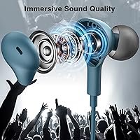 Vista 2 de Auriculares USB C para iPhone 17/16/15 Samsung S25/S24 Auriculares con cable con micrófono para Galaxy S23 S22 S21 S20 FE Auriculares intrauditivos