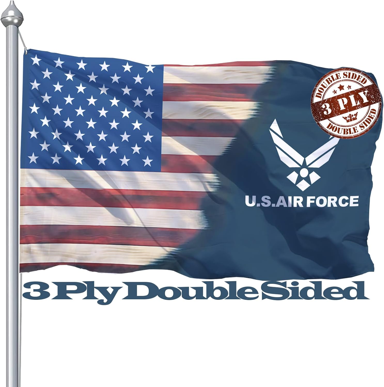 Buy US Air Force Flag 35 Outdoor, Double Sided USAF Airforce Flags 3x5