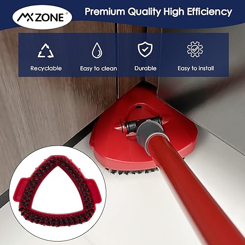 Miniatura 4 de Cepillo giratorio de repuesto para fregona O Ceda RinseClean 2 tanques, cepillo limpiador de ducha, cepillo de limpieza de baño de cerdas duras,