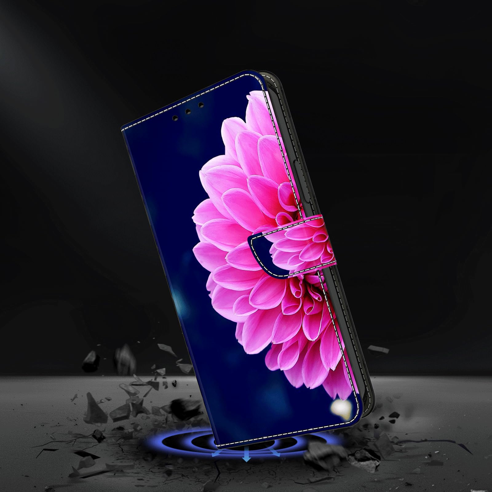 CRAVEN Cover Portafoglio Per Oppo A78 5G - Pelle 3D Con Farfalla, Porta Carte E Funzione Stand, Rosa