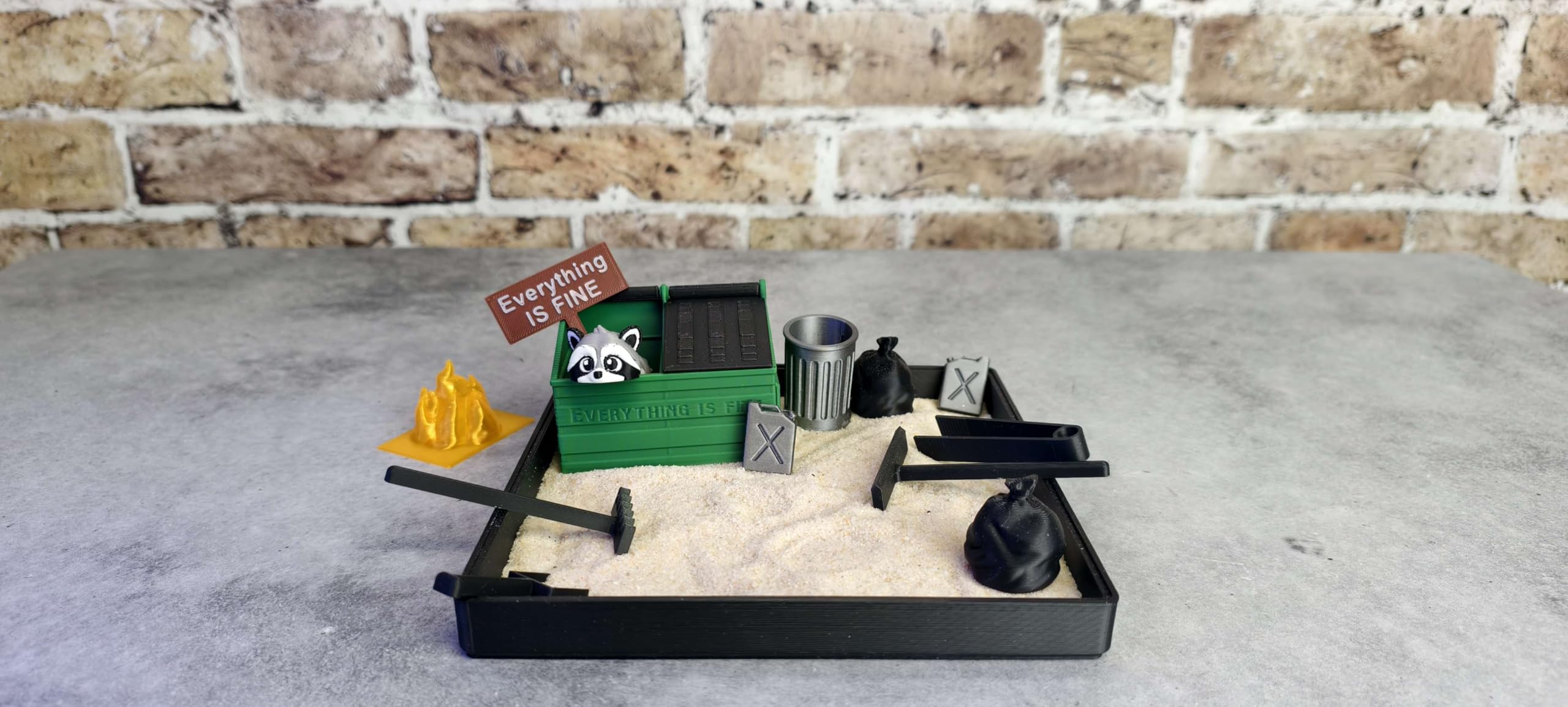 Amazon.com: Munnygrubbers - Dumpster Fire Zen Garden - Made in USA