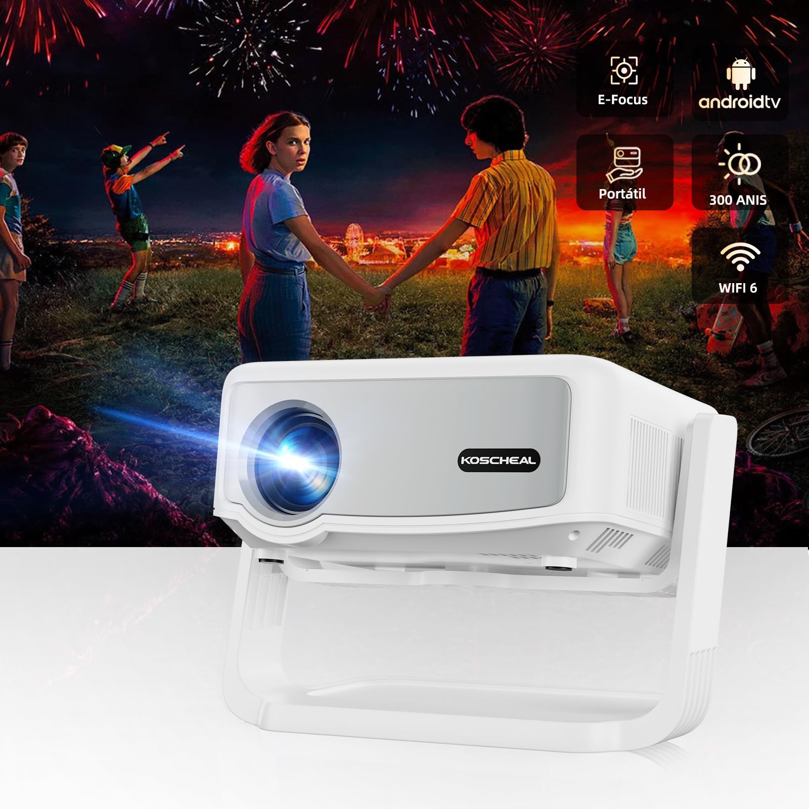 Mini projetor portátil Full HD