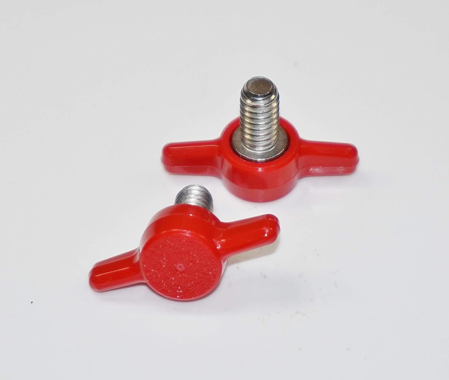 1/4"-20 x 5/8" Thumb Screws SS with Tee/Wing Butterfly Knob Thumb Screws (20) Red